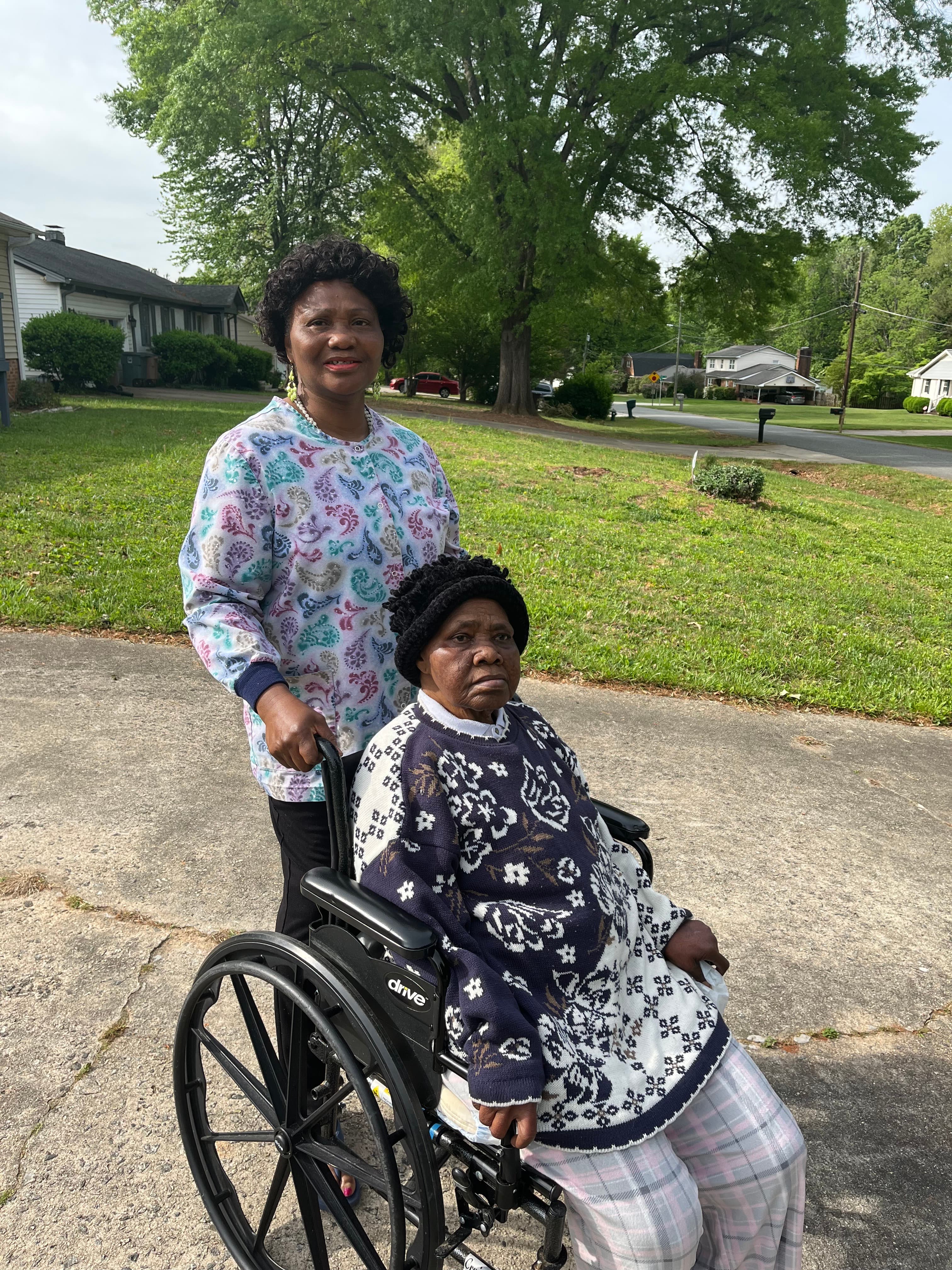 Nurse supporting patient